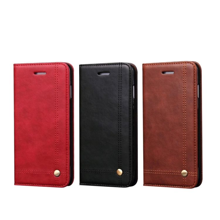 For Galaxy S8 Retro Crazy Horse Texture Casual Style with Absorption Horizontal Flip Leather Case with Holder & Card Slots & Wallet(Red)