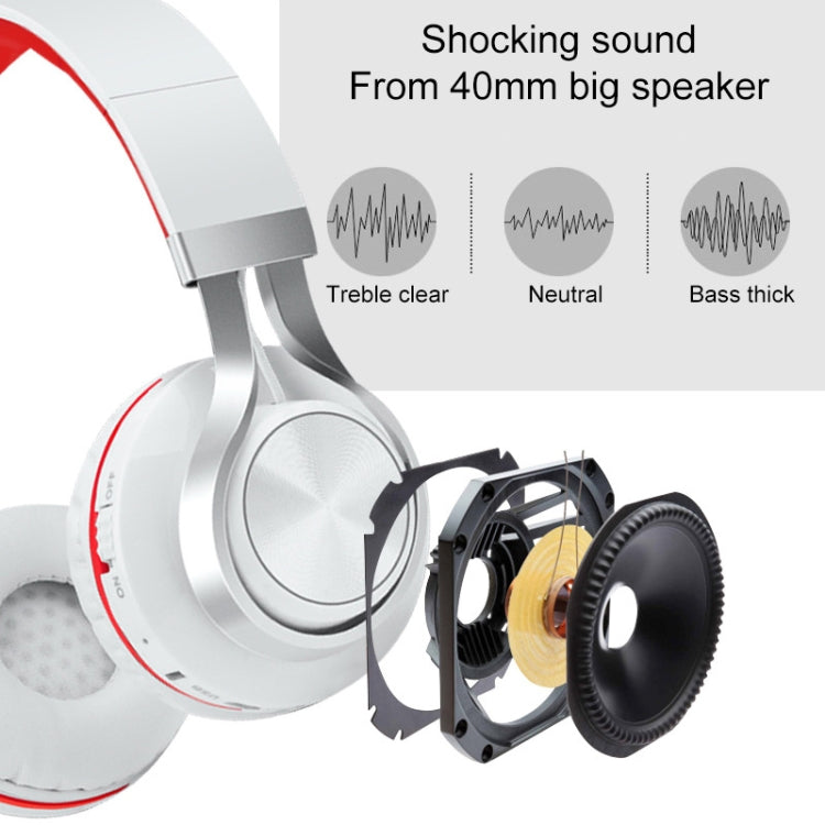 2 in1 Bluetooth Wireless Headphones + MP3 function Foldable Stereo Heavy Bass Cordless Gaming Music Headset Earphone