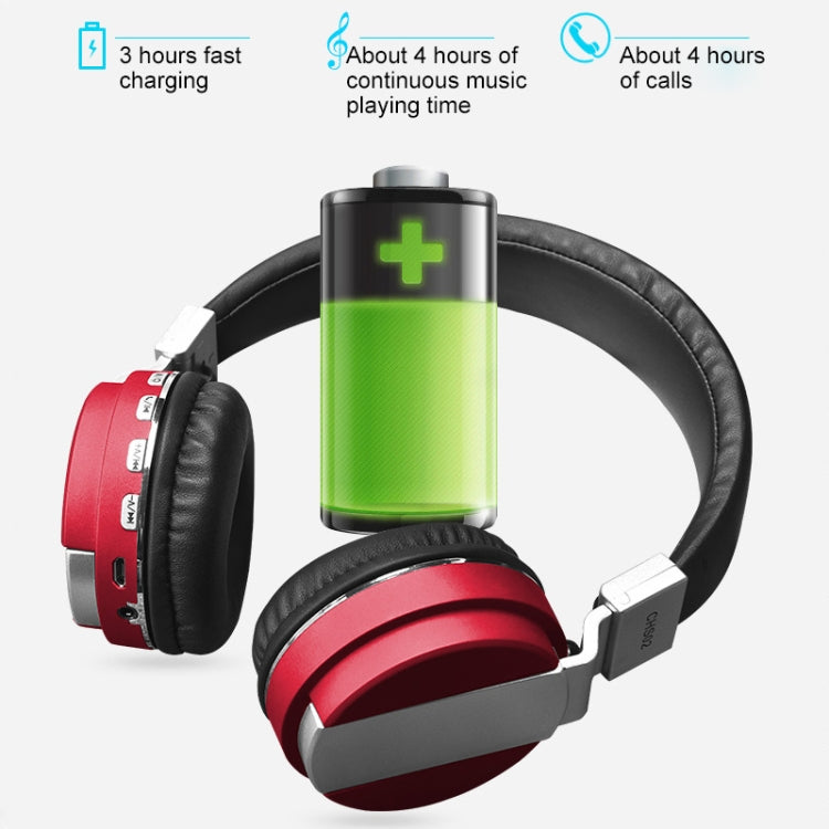 2 in1 Bluetooth Wireless Headphones + MP3 function Stereo Heavy Bass Cordless Gaming Music Headset Earphone