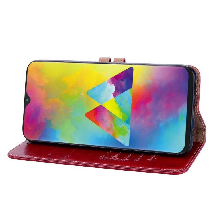Business Style Oil Wax Texture Horizontal Flip Leather Case for Galaxy M20, with Holder & Card Slots & Wallet