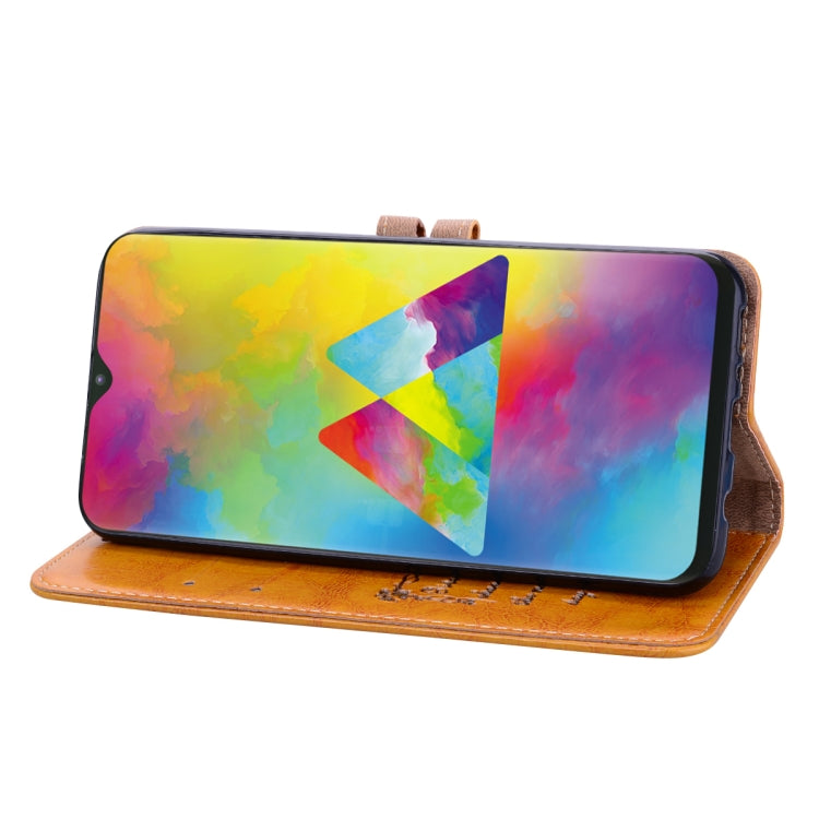 Business Style Oil Wax Texture Horizontal Flip Leather Case for Galaxy M20, with Holder & Card Slots & Wallet