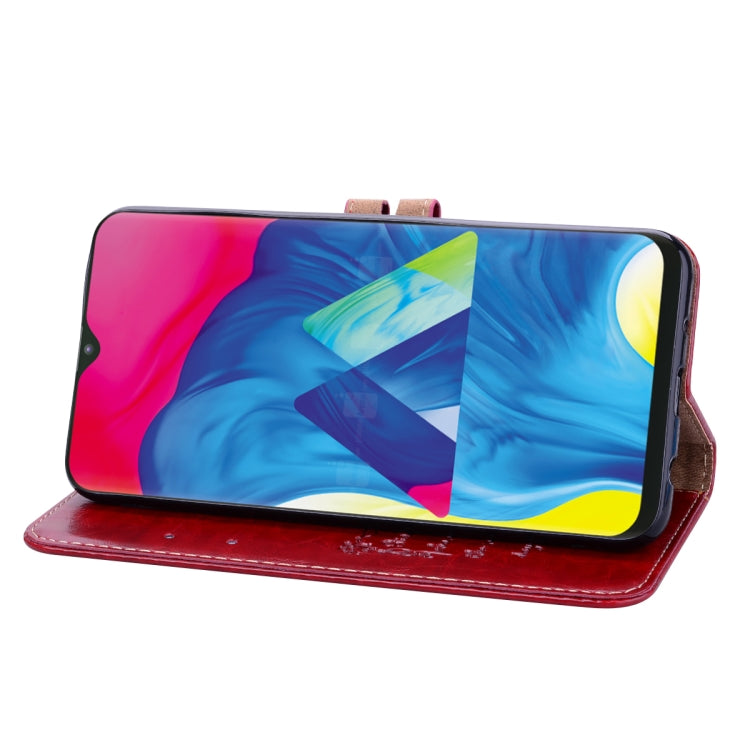Business Style Oil Wax Texture Horizontal Flip Leather Case for Galaxy M10, with Holder & Card Slots & Wallet