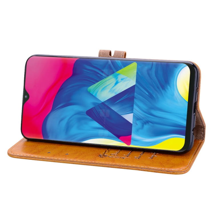 Business Style Oil Wax Texture Horizontal Flip Leather Case for Galaxy M10, with Holder & Card Slots & Wallet