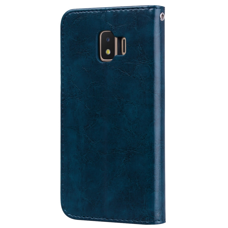 Business Style Oil Wax Texture Horizontal Flip Leather Case for Galaxy J2 Core, with Holder & Card Slots & Wallet