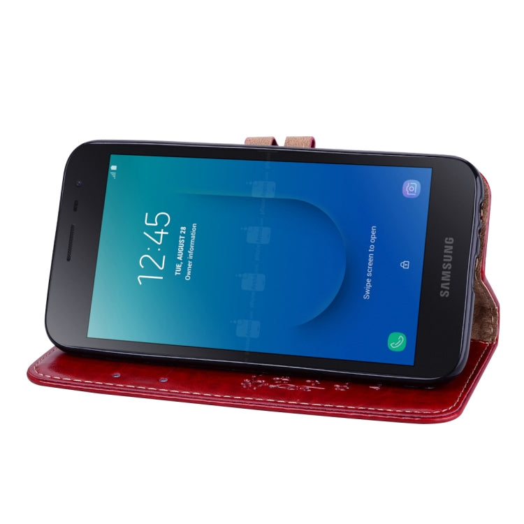 Business Style Oil Wax Texture Horizontal Flip Leather Case for Galaxy J2 Core, with Holder & Card Slots & Wallet