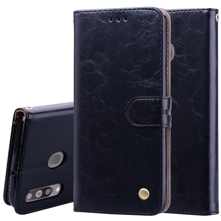 Business Style Oil Wax Texture Horizontal Flip Leather Case for Galaxy M30, with Holder & Card Slots & Wallet