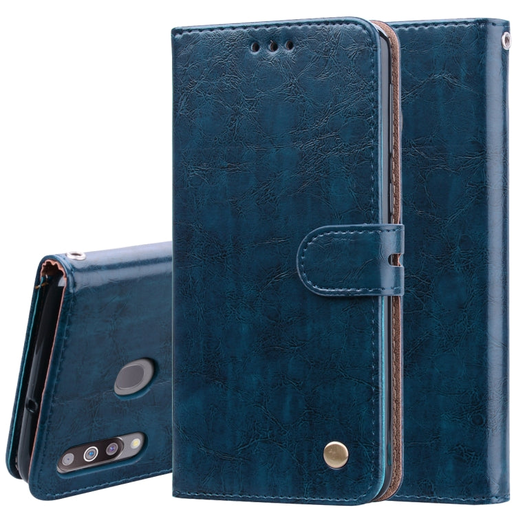 Business Style Oil Wax Texture Horizontal Flip Leather Case for Galaxy M30, with Holder & Card Slots & Wallet