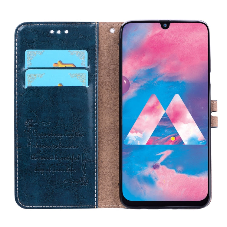 Business Style Oil Wax Texture Horizontal Flip Leather Case for Galaxy M30, with Holder & Card Slots & Wallet