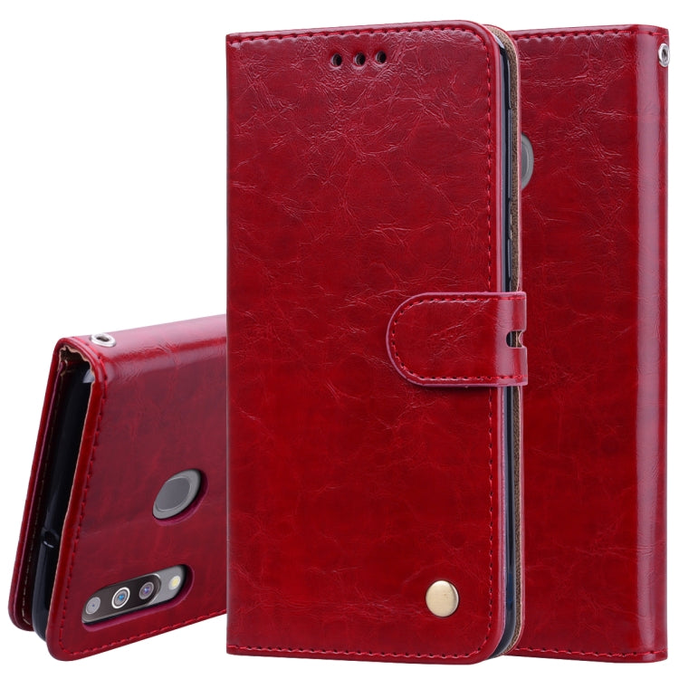 Business Style Oil Wax Texture Horizontal Flip Leather Case for Galaxy M30, with Holder & Card Slots & Wallet