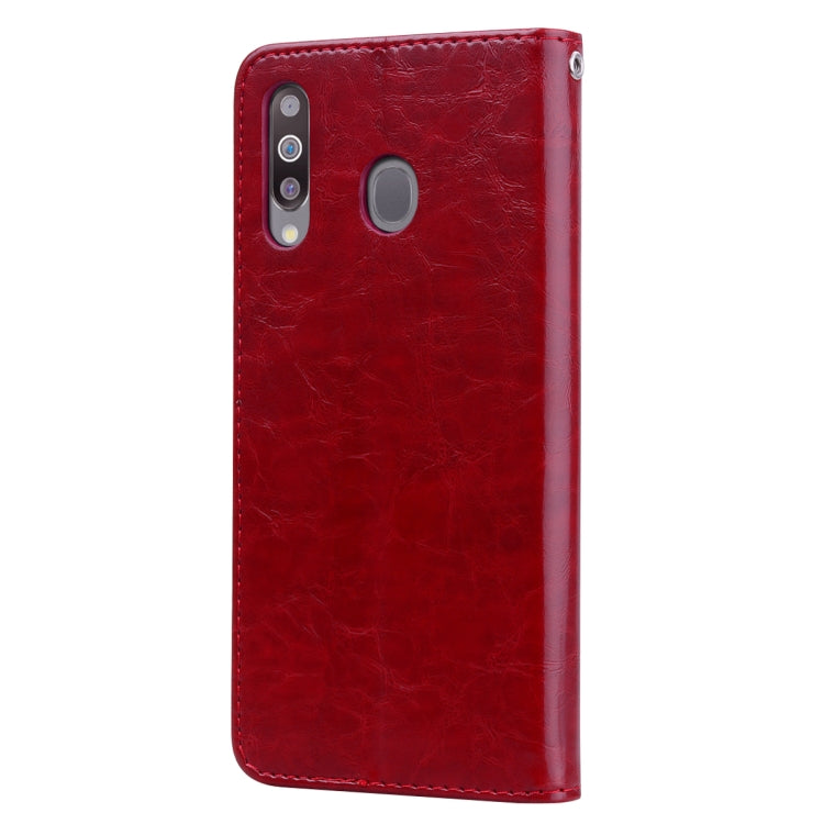 Business Style Oil Wax Texture Horizontal Flip Leather Case for Galaxy M30, with Holder & Card Slots & Wallet