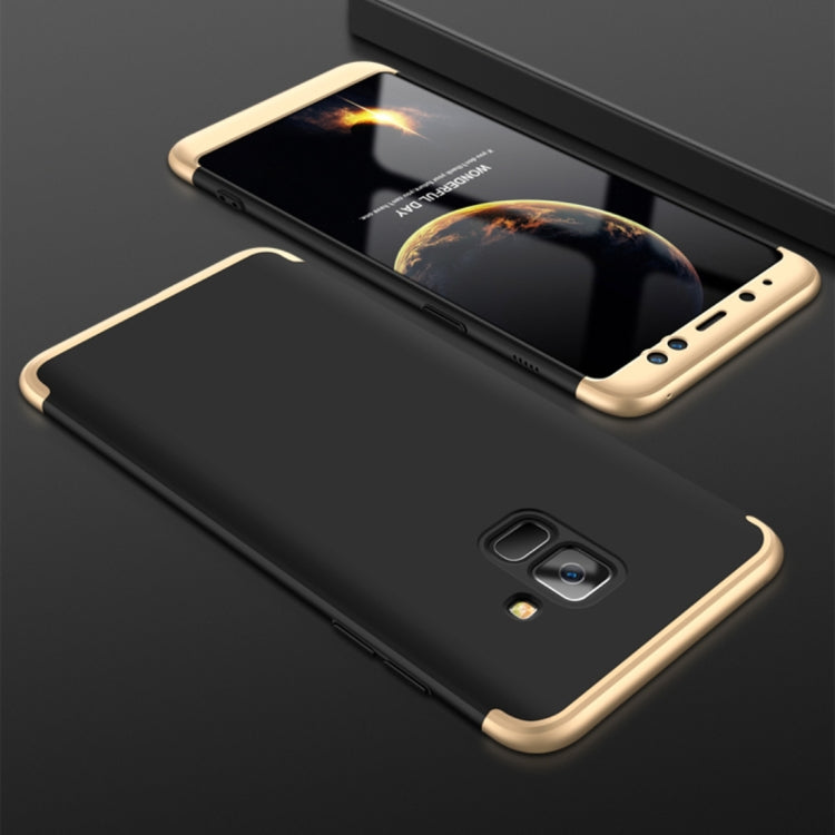GKK for Galaxy A8 (2018) Three Stage Splicing 360 Degree Full Coverage PC Protective Case Back Cover