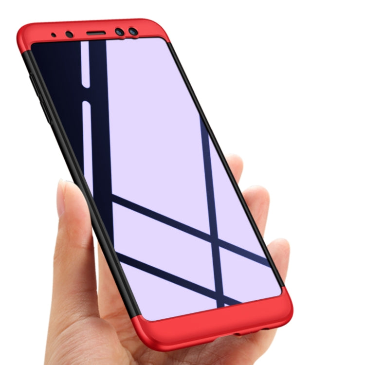 GKK for Galaxy A8 (2018) Three Stage Splicing 360 Degree Full Coverage PC Protective Case Back Cover