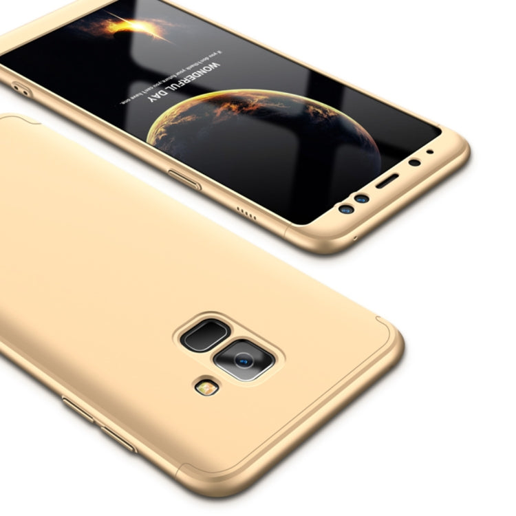 GKK for Galaxy A8 (2018) Three Stage Splicing 360 Degree Full Coverage PC Protective Case Back Cover