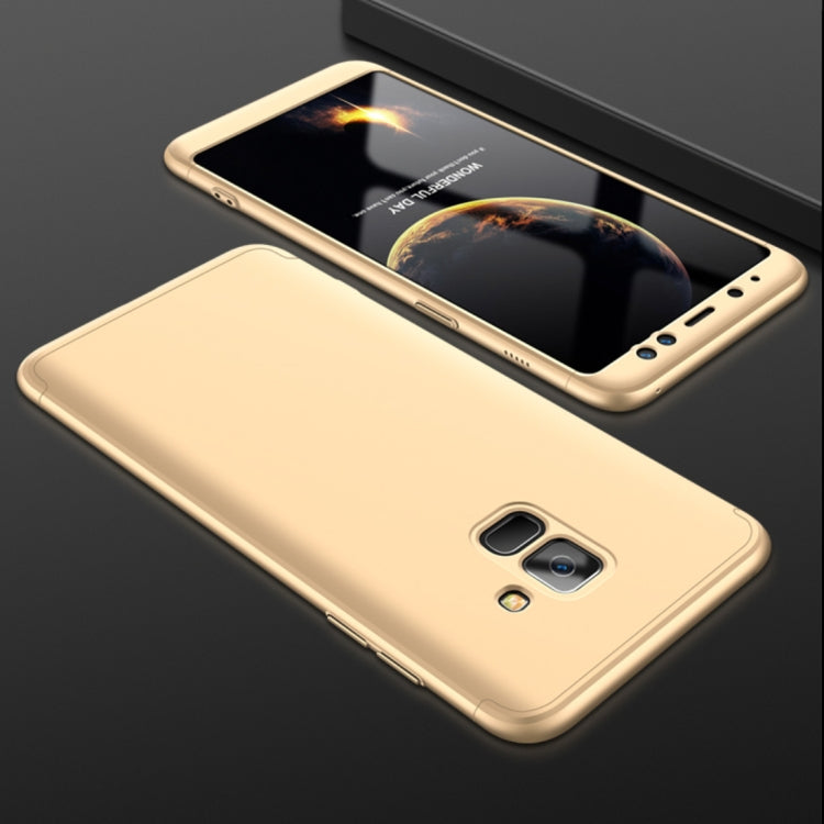 GKK for Galaxy A8 (2018) Three Stage Splicing 360 Degree Full Coverage PC Protective Case Back Cover