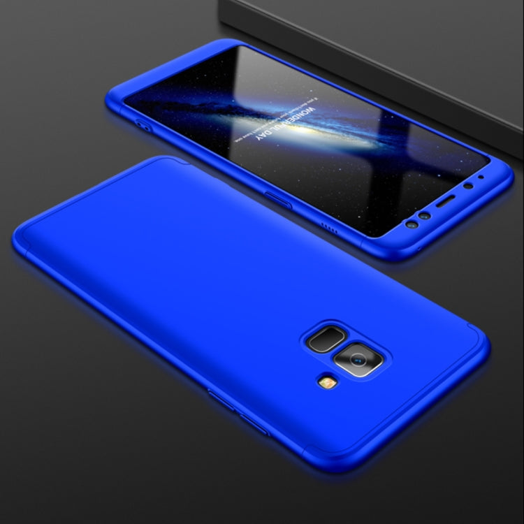 GKK for Galaxy A8 (2018) Three Stage Splicing 360 Degree Full Coverage PC Protective Case Back Cover