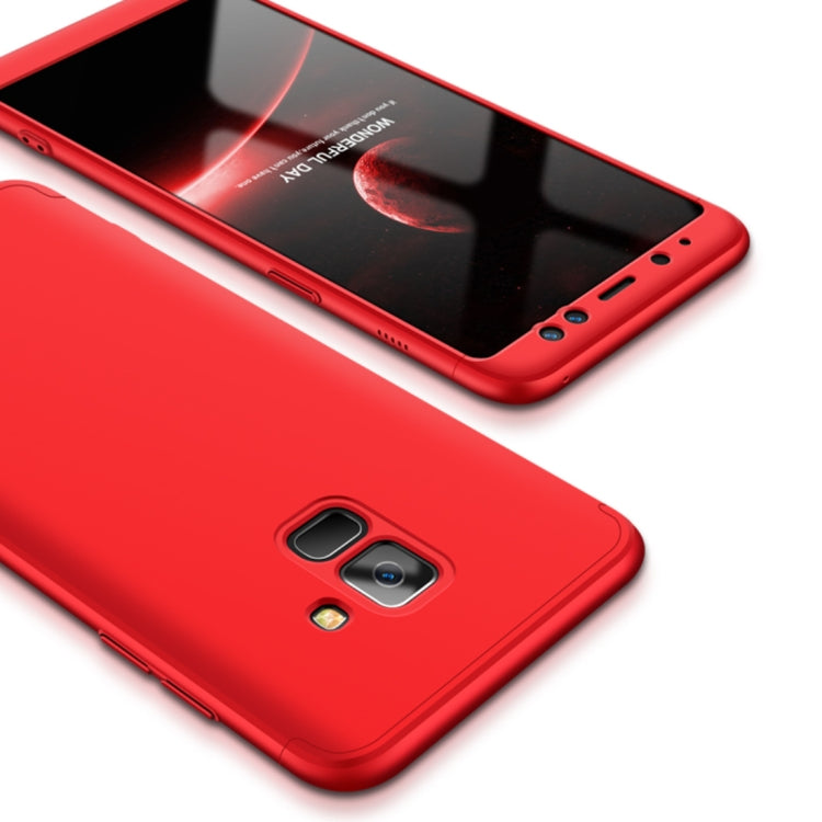 GKK for Galaxy A8 (2018) Three Stage Splicing 360 Degree Full Coverage PC Protective Case Back Cover
