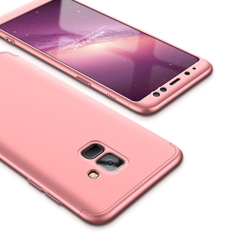 GKK for Galaxy A8 (2018) Three Stage Splicing 360 Degree Full Coverage PC Protective Case Back Cover