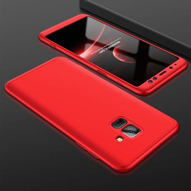 GKK for Galaxy A8 (2018) Three Stage Splicing 360 Degree Full Coverage PC Protective Case Back Cover
