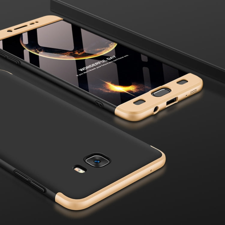 GKK for Galaxy C9 Pro Three Stage Splicing 360 Degree Full Coverage PC Protective Case Back Cover