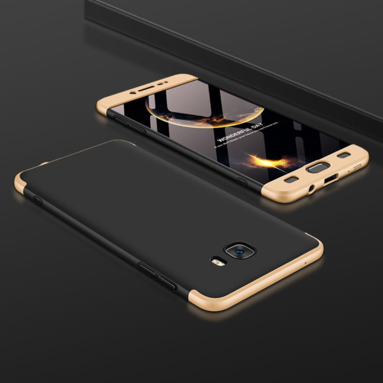 GKK for Galaxy C9 Pro Three Stage Splicing 360 Degree Full Coverage PC Protective Case Back Cover