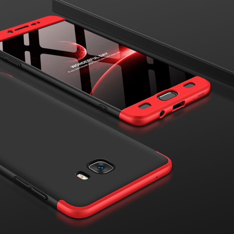 GKK for Galaxy C9 Pro Three Stage Splicing 360 Degree Full Coverage PC Protective Case Back Cover