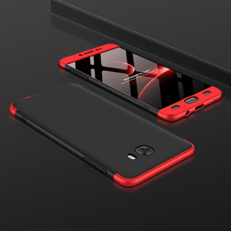 GKK for Galaxy C9 Pro Three Stage Splicing 360 Degree Full Coverage PC Protective Case Back Cover