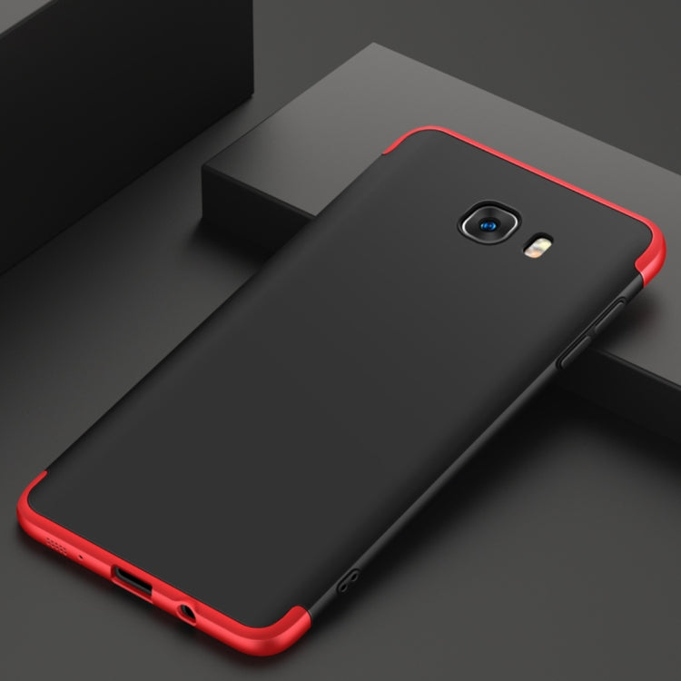 GKK for Galaxy C9 Pro Three Stage Splicing 360 Degree Full Coverage PC Protective Case Back Cover