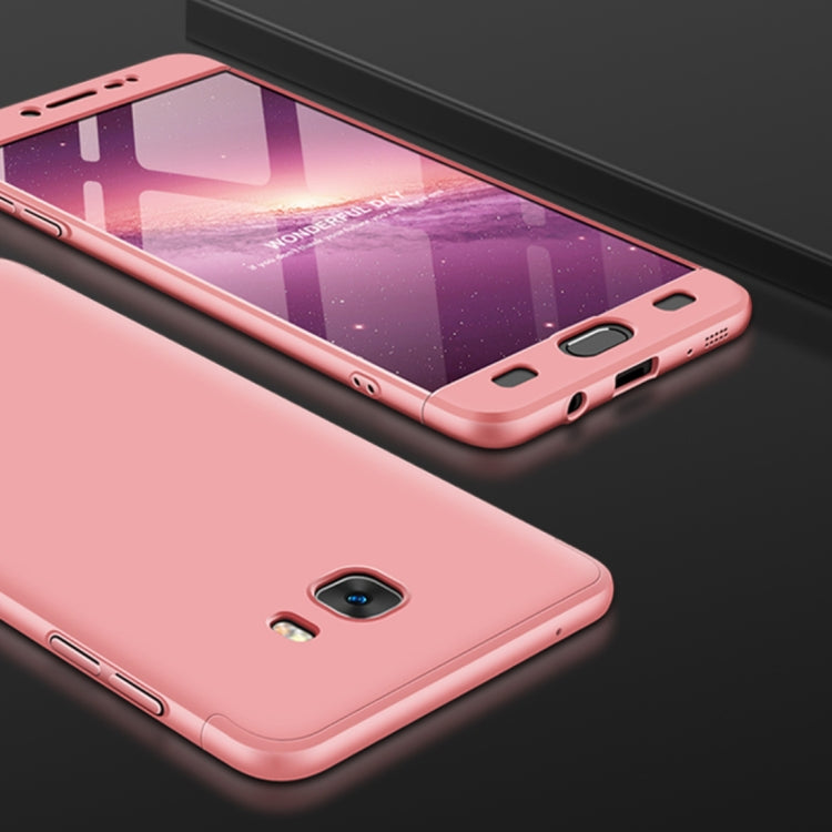 GKK for Galaxy C9 Pro Three Stage Splicing 360 Degree Full Coverage PC Protective Case Back Cover