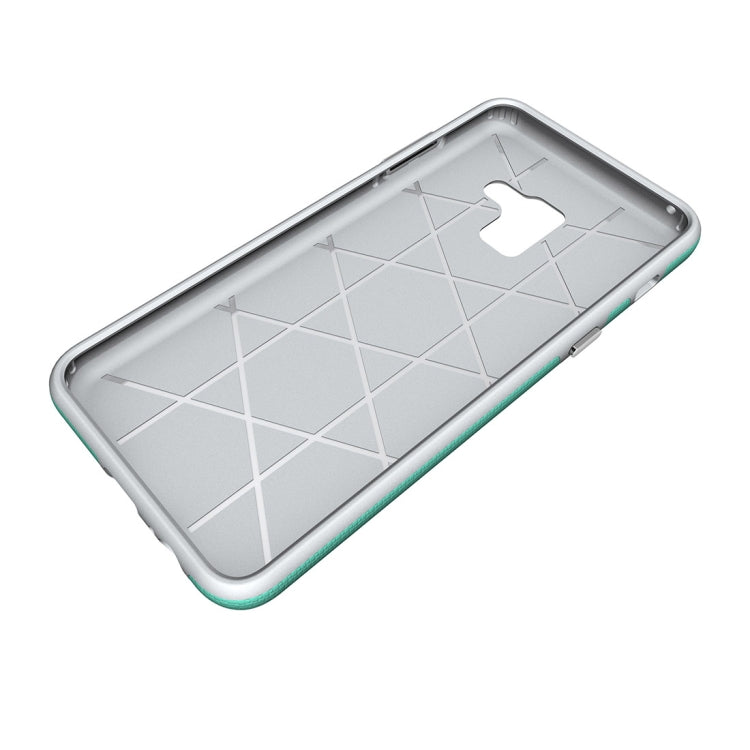 For Galaxy A8 (2018) Anti-slip Armor Texture TPU + PC Protective Case Back Cover Shell