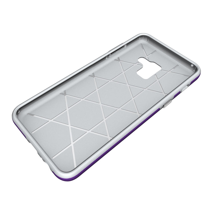 For Galaxy A8 (2018) Anti-slip Armor Texture TPU + PC Protective Case Back Cover Shell