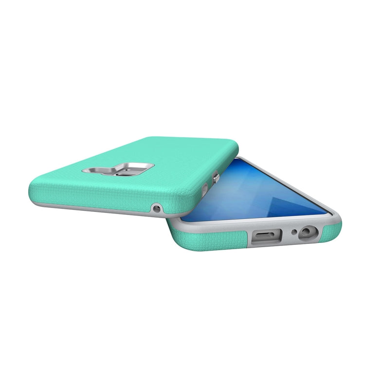 For Galaxy A8+ (2018) Anti-slip Armor Texture TPU + PC Protective Case Back Cover Shell