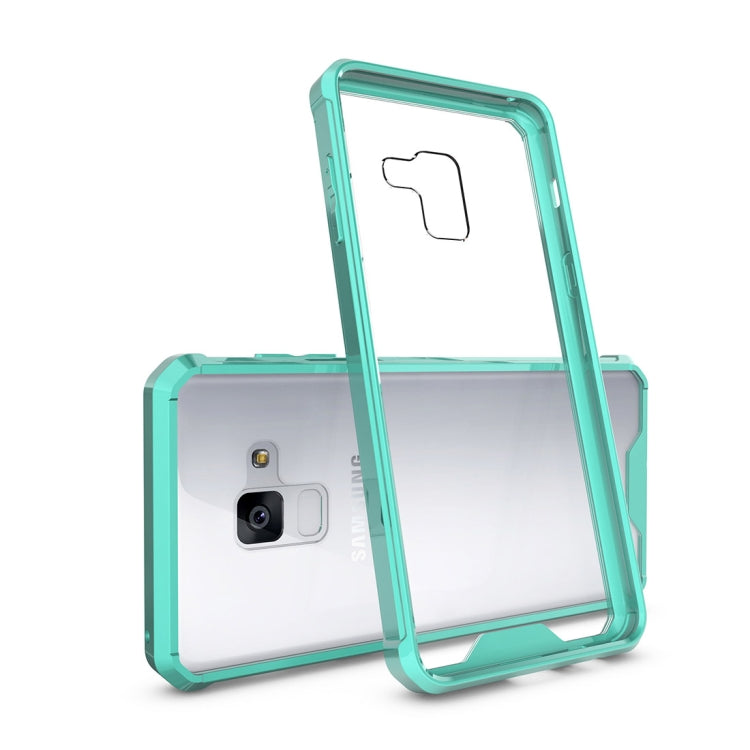 For Galaxy A8 (2018) Acrylic + TPU Shockproof Transparent Armor Protective Back Cover Case