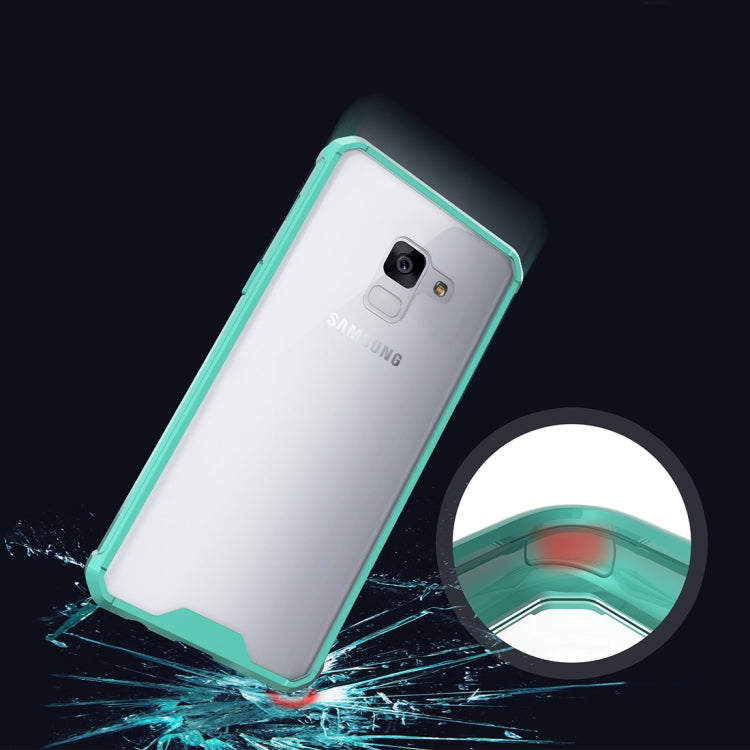 For Galaxy A8 (2018) Acrylic + TPU Shockproof Transparent Armor Protective Back Cover Case