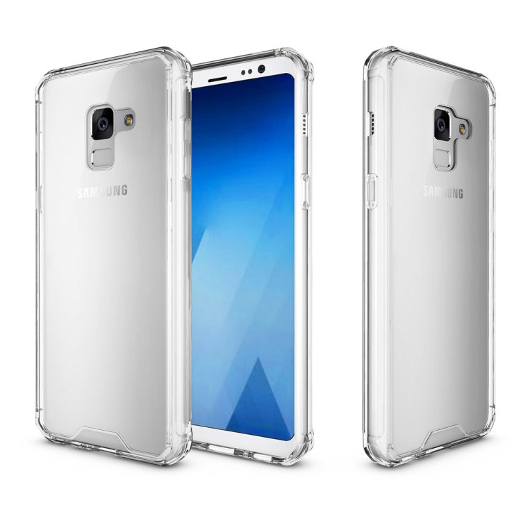 For Galaxy A8 (2018) Acrylic + TPU Shockproof Transparent Armor Protective Back Cover Case