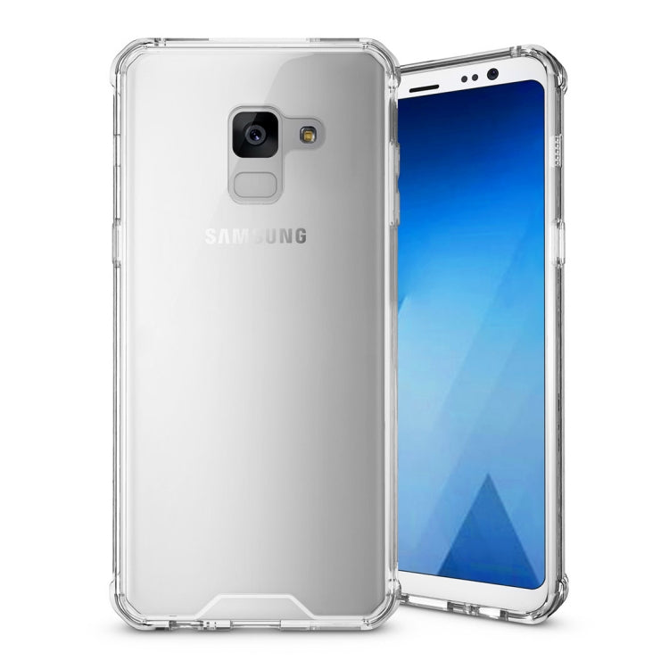 For Galaxy A8 (2018) Acrylic + TPU Shockproof Transparent Armor Protective Back Cover Case