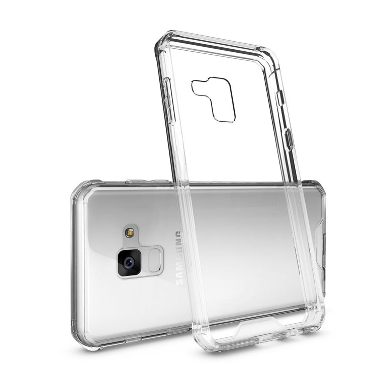 For Galaxy A8 (2018) Acrylic + TPU Shockproof Transparent Armor Protective Back Cover Case