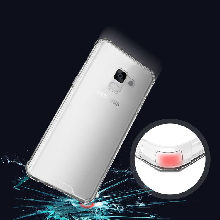 For Galaxy A8 (2018) Acrylic + TPU Shockproof Transparent Armor Protective Back Cover Case