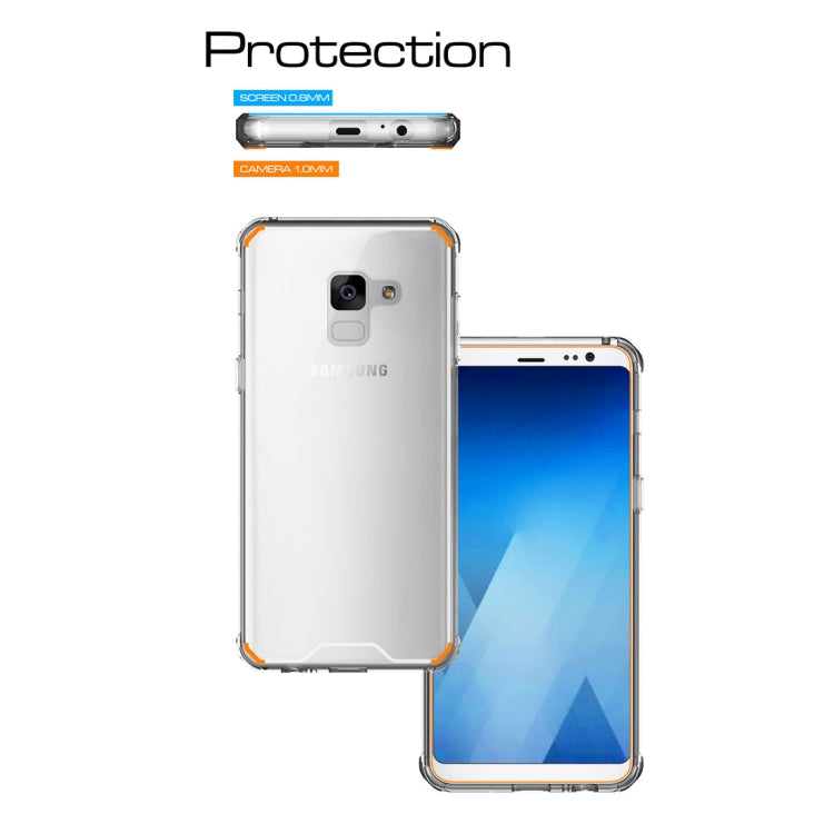 For Galaxy A8 (2018) Acrylic + TPU Shockproof Transparent Armor Protective Back Cover Case
