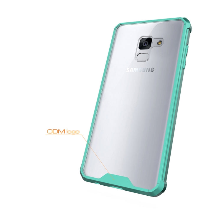 For Galaxy A8+ (2018) Acrylic + TPU Shockproof Transparent Armor Protective Back Cover Case