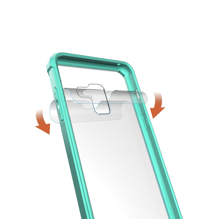 For Galaxy A8+ (2018) Acrylic + TPU Shockproof Transparent Armor Protective Back Cover Case