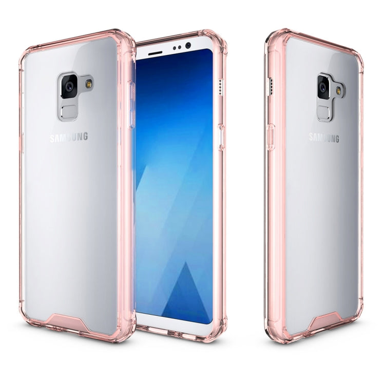 For Galaxy A8+ (2018) Acrylic + TPU Shockproof Transparent Armor Protective Back Cover Case