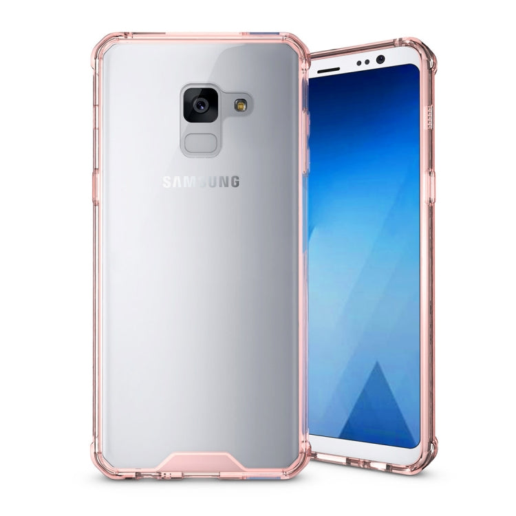 For Galaxy A8+ (2018) Acrylic + TPU Shockproof Transparent Armor Protective Back Cover Case