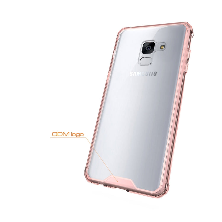 For Galaxy A8+ (2018) Acrylic + TPU Shockproof Transparent Armor Protective Back Cover Case