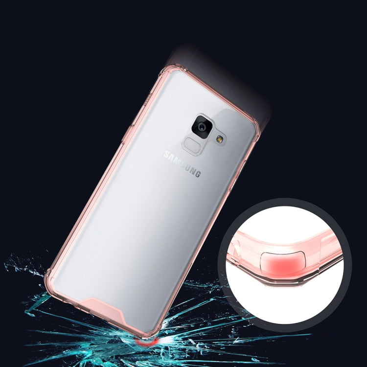For Galaxy A8+ (2018) Acrylic + TPU Shockproof Transparent Armor Protective Back Cover Case
