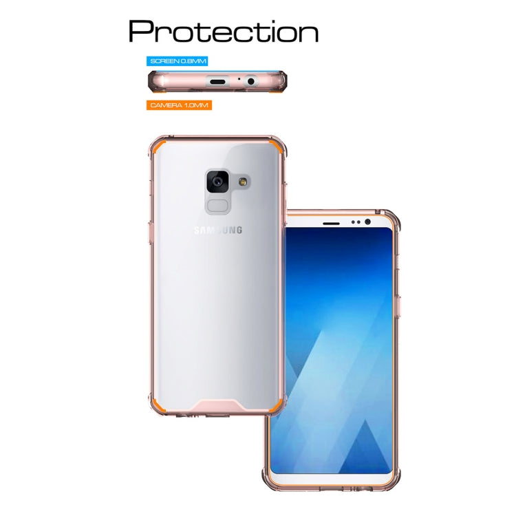 For Galaxy A8+ (2018) Acrylic + TPU Shockproof Transparent Armor Protective Back Cover Case