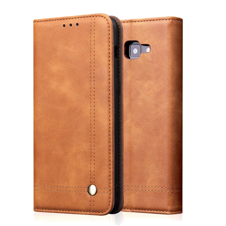 Casual Style Retro Crazy Horse Texture Horizontal Flip Leather Case for Galaxy J4+ / J4 plus / J415F, with Card Slots & Holder & Wallet