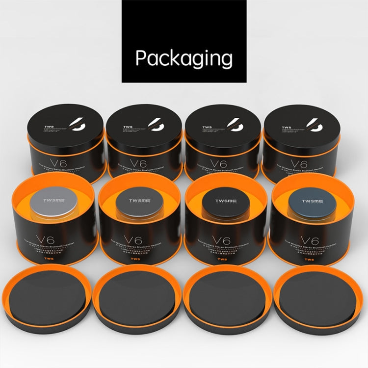 V6 Bluetooth Earphone TWS Wireless Headset Bluetooth 5.0 Handsfree Sport Earphones with Charging Box
