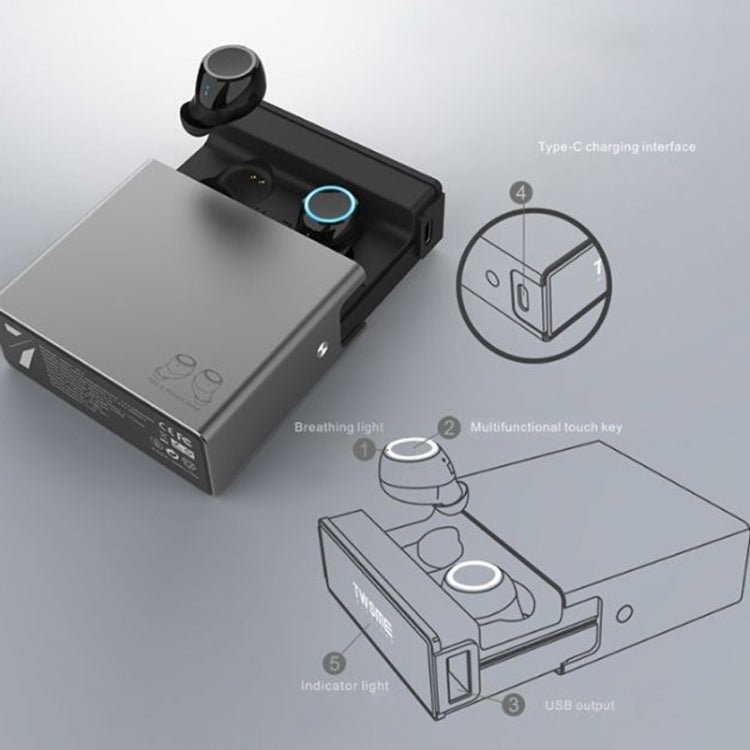 V7 Bluetooth Earphone TWS Wireless Headset Bluetooth 5.0 Handsfree Sport Earphones with Charging Box
