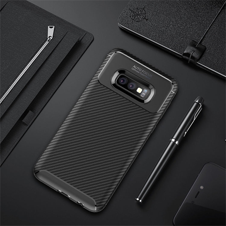 Carbon Fiber Texture Shockproof TPU Case for Galaxy S10e