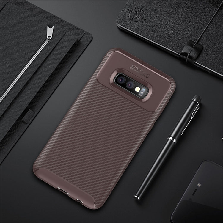 Carbon Fiber Texture Shockproof TPU Case for Galaxy S10e